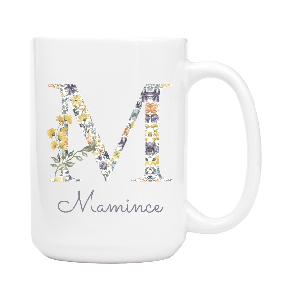 Dárek pro maminku květinové písmeno M mamince