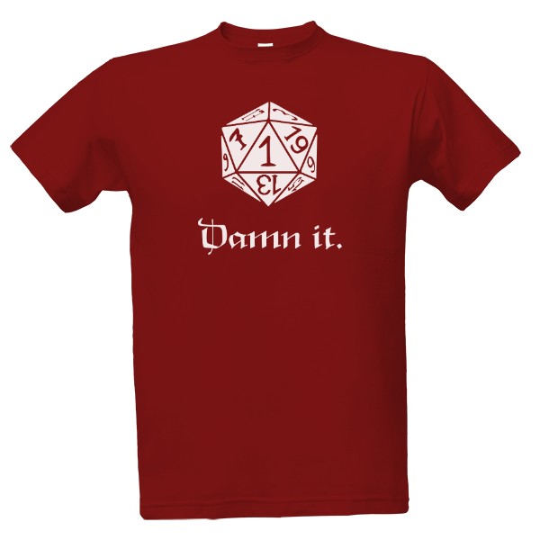 DnD Dice - Damn it. (white)
