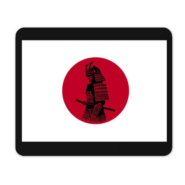 Mouse pad Samurai tribal flag